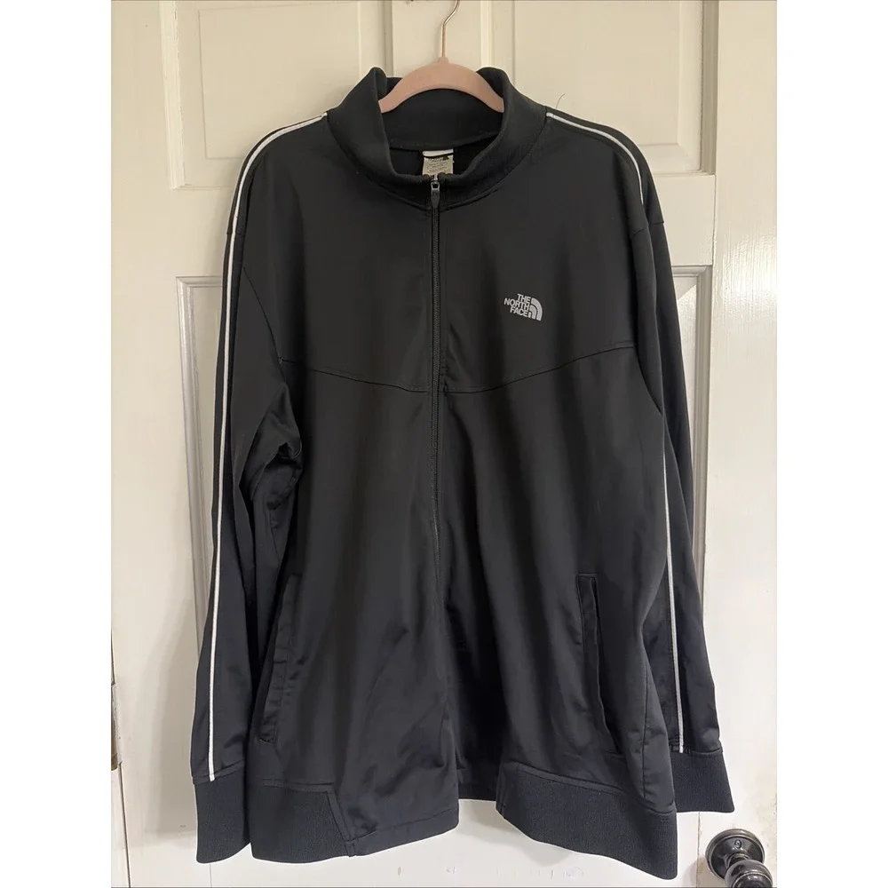 The North Face Men's Black XXL Full-Zip Fleece Track Jacket Polyester Hiking